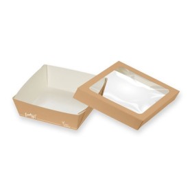 Foodbox quadratisch mit Deckel 200 Stück 
(8 x 25)