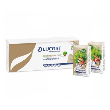 Lucart EcoNatural 90 F Taschentücher in Papierverpackung - Zero Plastic 2160 Stück 
(24 x 90)