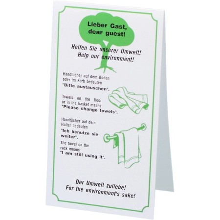 Hinweis «Der Umwelt zuliebe» 20 Stück