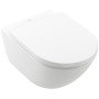 Villeroy & Boch Subway 3.0 Tiefspül-WC spülrandlos, wandhängend, TwistFlush, mit WC-Sitz 8M42S1, Combi-Pack