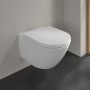 Villeroy & Boch Subway 3.0 Tiefspül-WC spülrandlos, wandhängend, TwistFlush, mit WC-Sitz 8M42S1, Combi-Pack