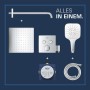 GROHE Precision SmartControl Duschsystem, Thermostat, UP, mit Vitalio Rain Mono 310, eckig