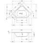 Duravit D-Code Eck-Badewanne 140 x 140 cm