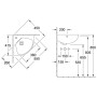 Villeroy & Boch O.novo Compact Eck-Handwaschbecken