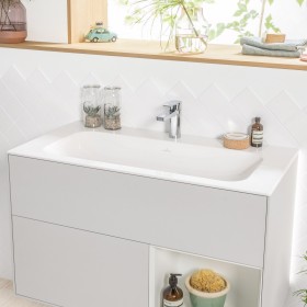 Villeroy & Boch Finion Schrankwaschtisch 100 cm mit Hahnloch, ohne Überlauf
