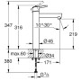 GROHE Concetto Einhand-Waschtischarmatur XL-Size, DN 15