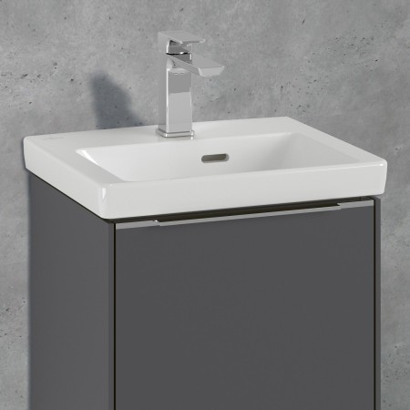 Villeroy & Boch Subway 3.0 Handwaschbecken 45 cm, für Möbelmontage, mit 1 Hahnloch, mit Überlauf