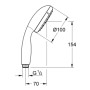 GROHE Vitalio Go 100 Handbrause mit 1 Strahlart