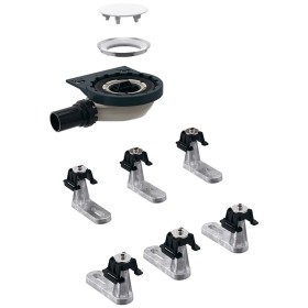 Geberit Rohbauset, zu Setaplano Duschfläche, Sperrwasserhöhe 3 cm, mit 6 Füssen