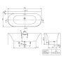 Villeroy & Boch Loop & Friends Oval Duo Vorwand-Badewanne, 170 x 75 cm