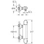 GROHE Grohtherm 1000 Thermostat-Brausebatterie Aufputz mit QuickFix S-Anschlüssen