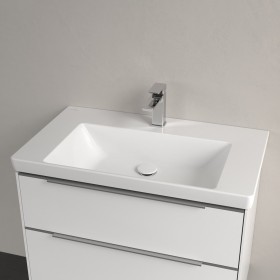 Villeroy & Boch Subway 3.0 Schrankwaschtisch 80 cm, mit 1 Hahnloch, ohne Überlauf