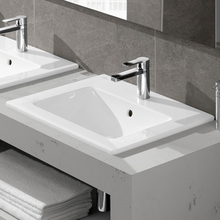 Villeroy & Boch Venticello Waschtisch 60 x 50 cm mit 1 Hahnloch und Überlauf