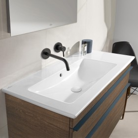 Villeroy & Boch Venticello Schrankwaschtisch Becken links 100 x 50 cm, ohne Hahnloch, mit Überlauf