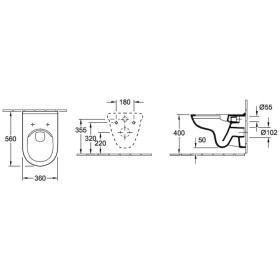 Villeroy & Boch O.novo Wand-Tiefspülklosett DirectFlush Combi-Pack Villeroy & Boch O.novo Wand-Tiefspülklosett DirectFlush Combi-Pack