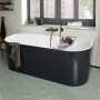 Villeroy & Boch Oberon 2.0 Duo Vorwand-Badewanne 180 x 80 cm, inkl. Schürze in Schwarz