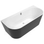 Villeroy & Boch Oberon 2.0 Duo Vorwand-Badewanne 180 x 80 cm, inkl. Schürze in Schwarz