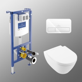 Villeroy & Boch Subway 2.0 WC-Set mit Vorwandelement und Betätigungsplatte Villeroy & Boch Subway 2.0 WC-Set mit Vorwandelement und Betätigungsplatte