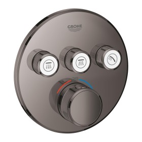 GROHE Grohtherm SmartControl Thermostat Fertigmontageset mit 3 Absperrventilen, runde Ausführung