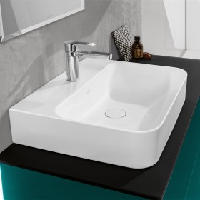 Villeroy & Boch Finion Aufsatzwaschtisch 60 x 47 cm mit Hahnloch, mit ViFlow Überlauf