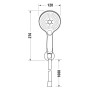 Duravit Brausehalterset mit Handbrause 3jet 12 cm MinusFlow