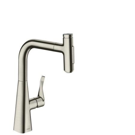 hansgrohe Metris Select M71 Einhebel-Küchenmischer 240, Ausziehbrause, 2jet, sBox