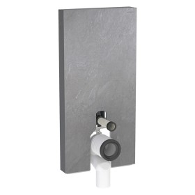 Geberit Monolith Plus Sanitärmodul für Stand-WC, 101 cm, Frontverkleidung aus Steinzeug