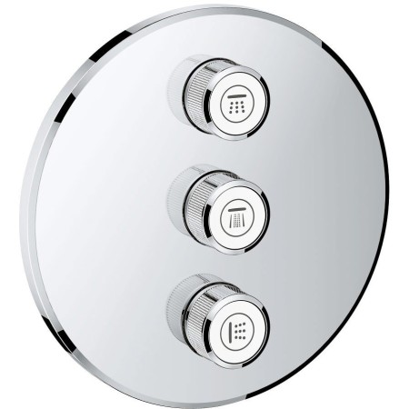 GROHE Grohtherm SmartControl 3-fach Unterputzventil Fertigmontageset, runde Ausführung