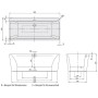 Villeroy & Boch Squaro Excellence Duo Badewanne 180 x 80 cm freistehend