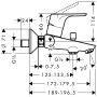 hansgrohe Focus Einhebel-Wannenmischer Aufputz