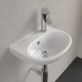 Villeroy & Boch O.novo Handwaschbecken 36 x 27,5 cm, mit Überlauf und Hahnloch rechts