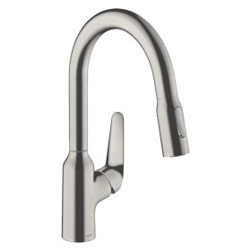 hansgrohe Focus M42 Einhebel-Küchenmischer 180, Ausziehbrause, 2jet, sBox