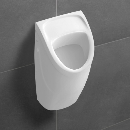 Villeroy & Boch O.novo Absaug-Urinal Compact, ohne Deckel, mit Zielobjekt, Zulauf verdeckt