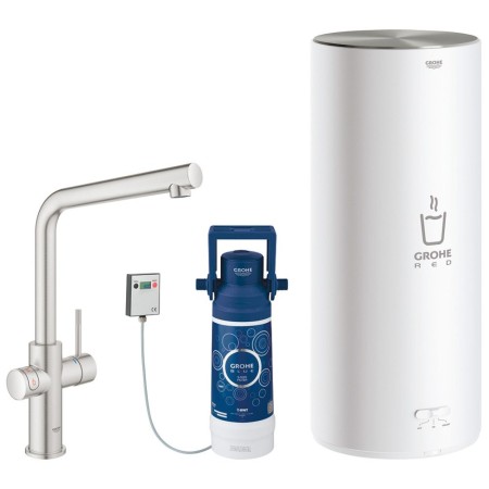 GROHE Red Duo Armatur und Boiler Grösse L, Armatur mit L-Auslauf