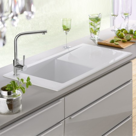 Villeroy & Boch Timeline 60 Einbauspüle, Ablaufgarnitur mit Handbetätigung, reversibel, mit Hahnlochbohrung Pos.1