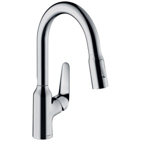 hansgrohe Focus M42 Einhebel-Küchenmischer 180, Ausziehbrause, 2jet, sBox