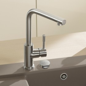 Villeroy & Boch Modern Steel Einhebel-Küchenarmatur, Niederdruck