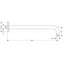 hansgrohe Brausearm DN 20 Ausladung 47 cm