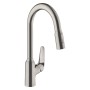 hansgrohe Focus M42 Einhebel-Küchenmischer 220, Ausziehbrause, 2jet