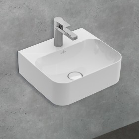 Villeroy & Boch Finion Handwaschbecken 43 x 39 cm mit Hahnloch, ohne Überlauf