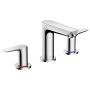 hansgrohe Talis E 3-Loch Waschtischarmatur mit Zugstangen-Ablaufgarnitur