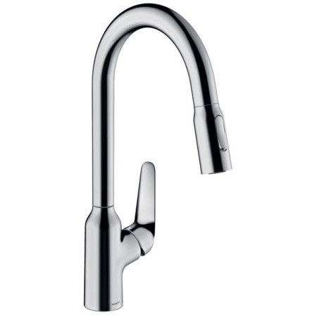 hansgrohe Focus M42 Einhebel-Küchenmischer 220, Ausziehbrause, 2jet, sBox