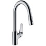 hansgrohe Focus M42 Einhebel-Küchenmischer 220, Ausziehbrause, 2jet, sBox