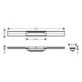 hansgrohe RainDrain Flex Fertigset Duschrinne 70 cm, kürzbar