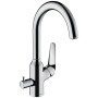 hansgrohe Focus M42 Einhebel-Küchenmischer 220, Geräteabsperrventil, 1jet
