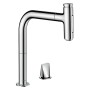 hansgrohe Metris Select M71 2-Loch Einhebel-Küchenmischer 200, Ausziehbrause, 2jet