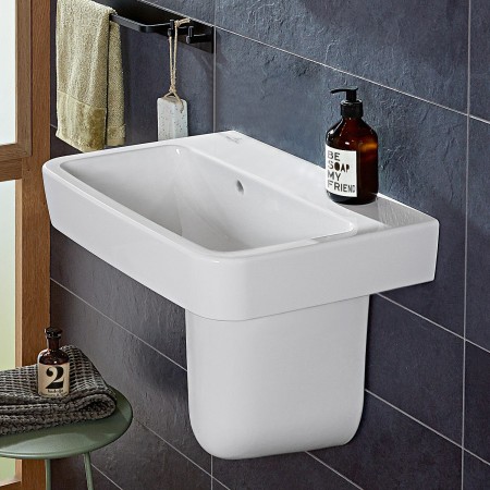 Villeroy & Boch O.novo Handwaschbecken 50 x 37 cm mit Überlauf, ohne Hahnloch