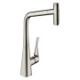 hansgrohe Metris Select M71 Einhebel-Küchenmischer 320, Ausziehbrause, 2jet
