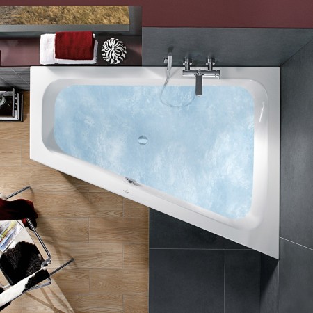 Villeroy & Boch Loop & Friends Square Eckbadewanne 175 x 135 cm, rechts, Airpool Comfort, Technik Position 1