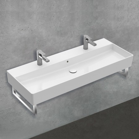 Villeroy & Boch Memento 2.0 Waschtisch 120 cm mit 2 Hahnlöchern, mit Überlauf